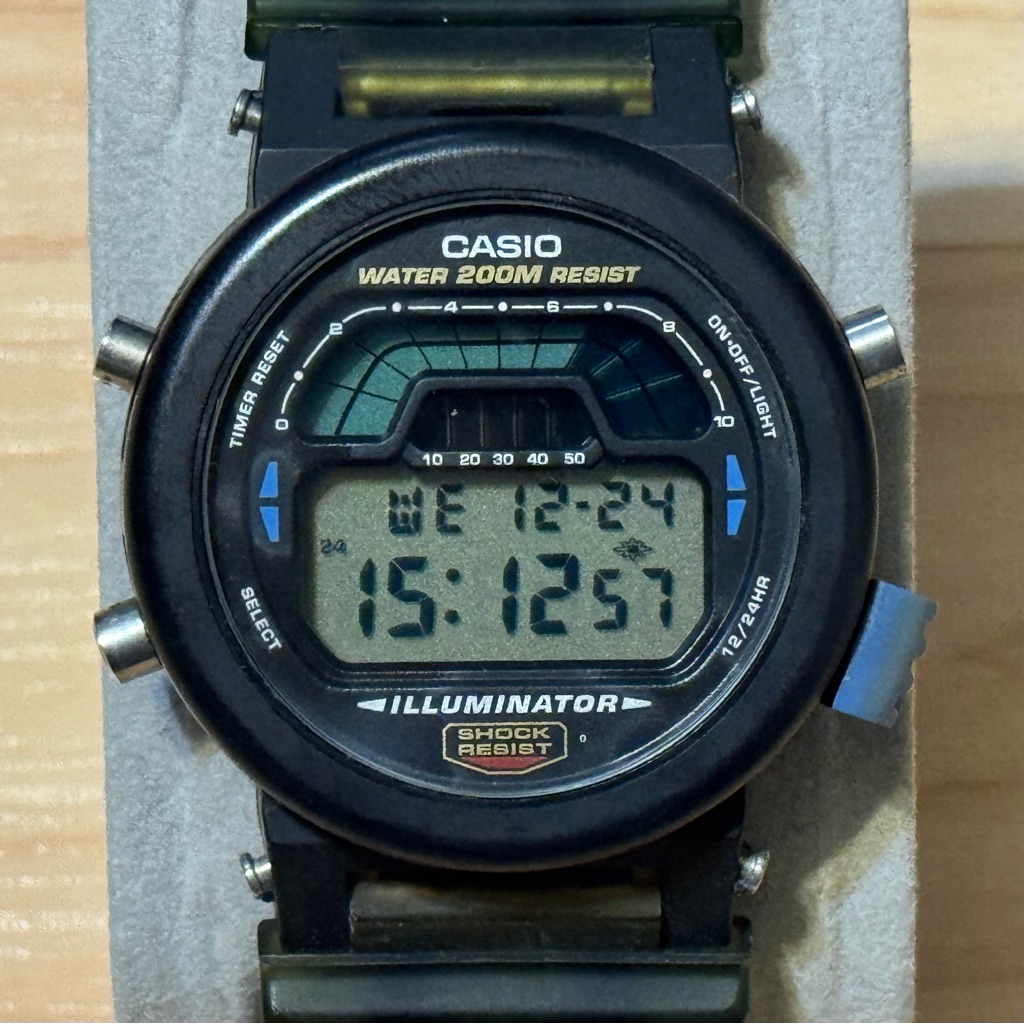 Casio GShock Dw8700c3v Circular Vintage Illuminator Mens Digital Watch 8700